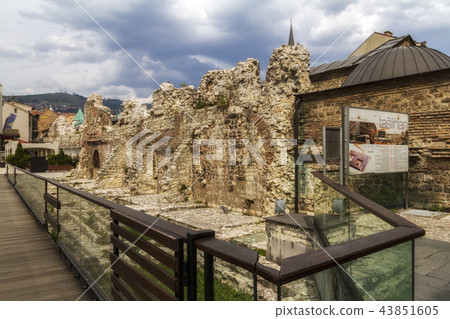 View of the Historical Taslihan ruins in Sarajevo 43851605