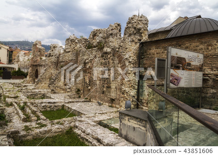 View of the Historical Taslihan ruins in Sarajevo View of the Historical Taslihan ruins in Sarajevo 43851606