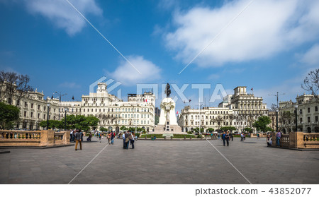 Plaza San Martin in historic centre of Lima, Peru Plaza San Martin in historic centre of Lima, Peru 43852077