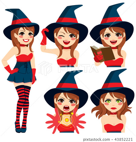 Witch Girl Expressions 43852221