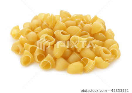 pasta lumache on white background pasta lumache on white background 43853351