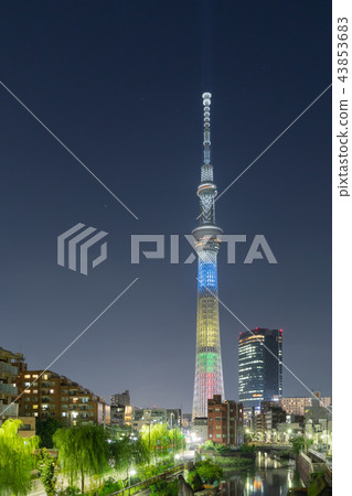 2020 Tokyo Olympics _ Sky Tree Light Up 2020 Tokyo Olympics _ Sky Tree Light Up 43853683