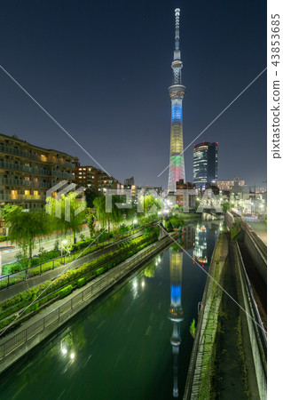 2020 Tokyo Olympics _ Sky Tree Light Up 2020 Tokyo Olympics _ Sky Tree Light Up 43853685