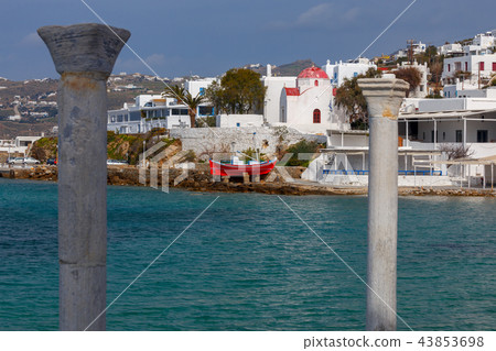 Mykonos. City embankment. Mykonos. City embankment. 43853698