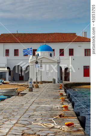 Mykonos. Traditional building of the Greek Church. 43853705