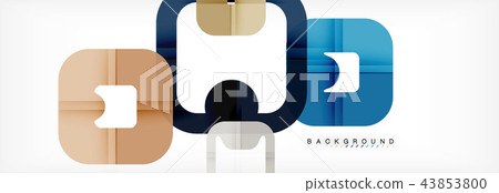 Square geometric background, multicolored template for business or technology presentation or web Square geometric background, multicolored template for business or technology presentation or web 43853800
