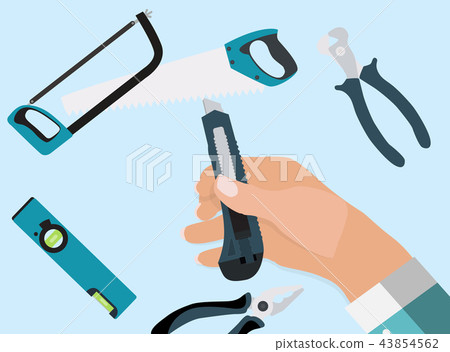 Happy Fathers Day Background. Best Dad Concept Template Collection Set Vector Illustration 43854562