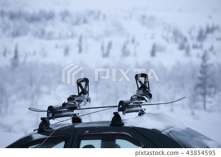 Car with ski rack on top Car with ski rack on top 43854595