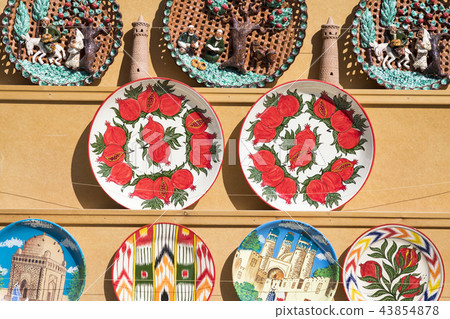 Plates and pots on a street Chorsu bazaar Plates and pots on a street Chorsu bazaar 43854878