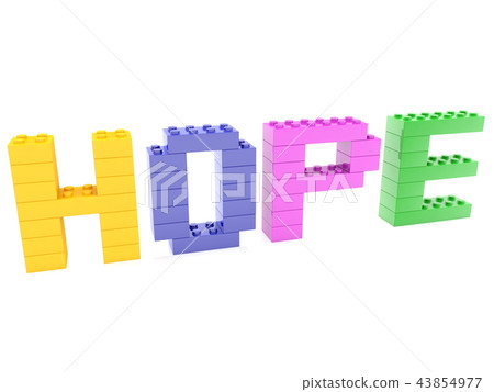 Hope concept built from toy bricks 43854977