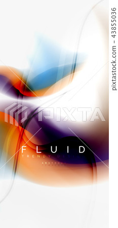 Mixing liquid color flow abstract background. Trendy abstract layout template for business or 43855036