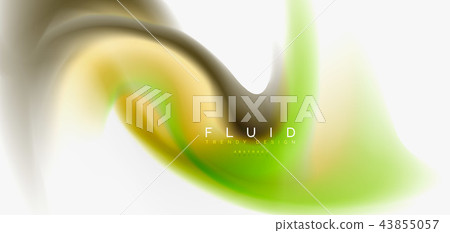 Mixing liquid color flow abstract background. Trendy abstract layout template for business or 43855057