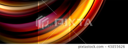 Fluid colors abstract background colorful poster, twisted liquid design on black, colorful marble or 43855626