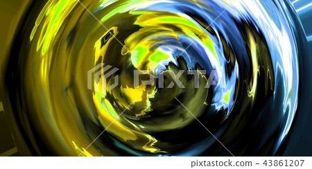 Vibrant and detailed fractal art texture background (high resolution 3D CG rendering ∕ coloring illustration) 43861207