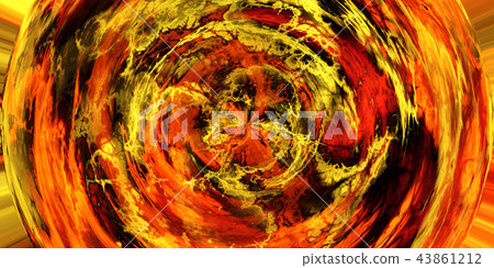 Vibrant and detailed fractal art texture background (high resolution 3D CG rendering ∕ coloring illustration) 43861212
