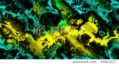 鮮豔細緻的碎形藝術紋理背景（無縫接圖，高解析度 3D CG 渲染∕著色插圖） 43861227