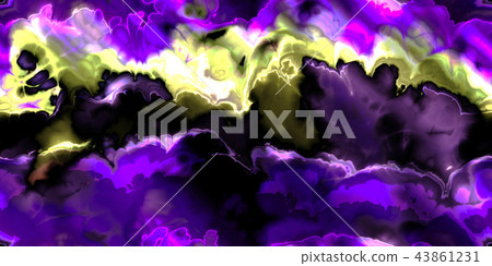  Colorful and delicate fractal art texture background (seamless connection, high resolution 3D CG rendering ∕ coloring illustration) 43861231