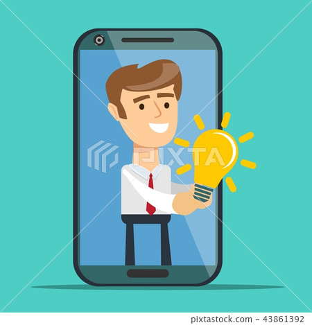 successful businessman give another businessman new idea bulb successful businessman give another businessman new idea bulb 43861392