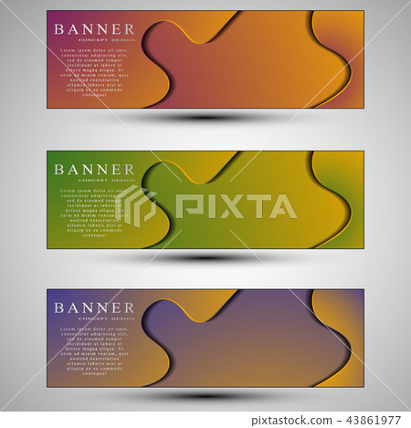 Set of colored banners template.Concept design Set of colored banners template.Concept design 43861977