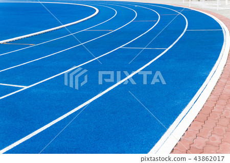 running track blue color 43862017