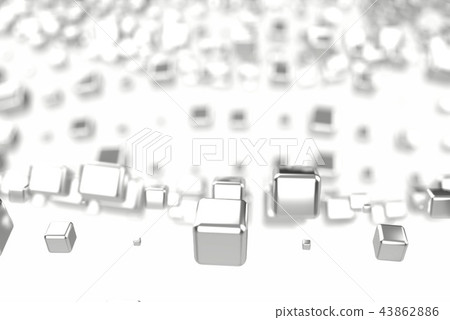 Silver or white gold platinum blocks cubes over white background. Modeling 3d illustration. wealth Silver or white gold platinum blocks cubes over white background. Modeling 3d illustration. wealth 43862886