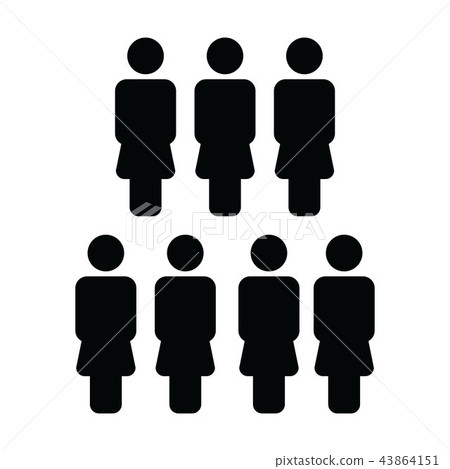 Businesswoman icon vector female group of people Businesswoman icon vector female group of people 43864151