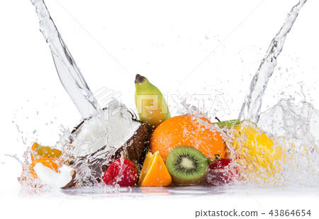 Fresh fruit with water splash 43864654