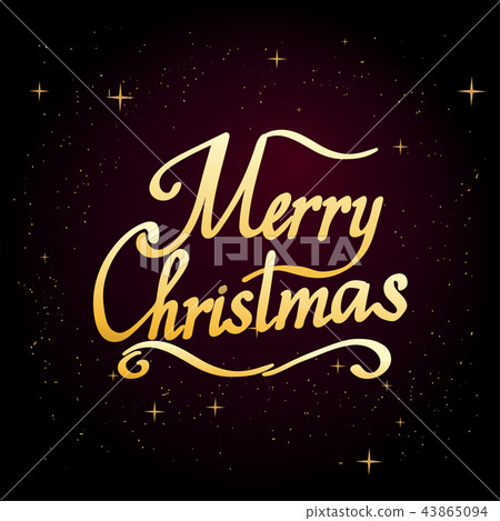 Merry christmas text vector on white background. Lettering for invitation, wedding and greeting card Merry christmas text vector on white background. Lettering for invitation, wedding and greeting card 43865094