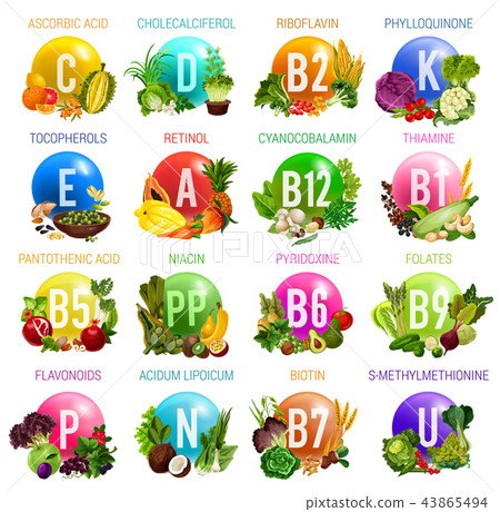 Vitamins and minerals, organic natural food 43865494