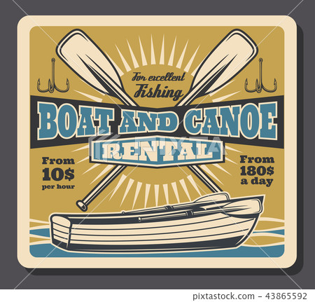 Fishing boat and paddles rental 43865592