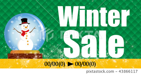 Winter Sale Template | Snowman Snowflake (Green) | Promotional Poster, Format Winter Sale Template | Snowman Snowflake (Green) | Promotional Poster, Format 43866117