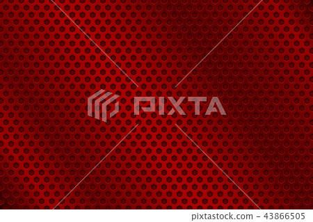 Red metal perforated background 43866505