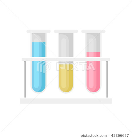Test tubes with liquid, laboratory equipment vector Illustration on a white background Test tubes with liquid, laboratory equipment vector Illustration on a white background 43866657