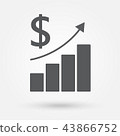 Financial Report vector icon on gray background 43866752