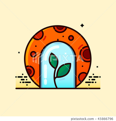Terraforming of Mars, vector illustration Terraforming of Mars, vector illustration 43866796
