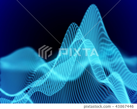 Big data abstract visualization: business charts analytics. 43867446