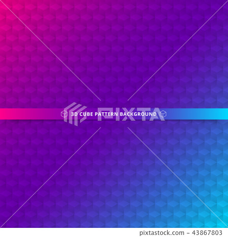 3D cube seamless pattern colorful background. 43867803