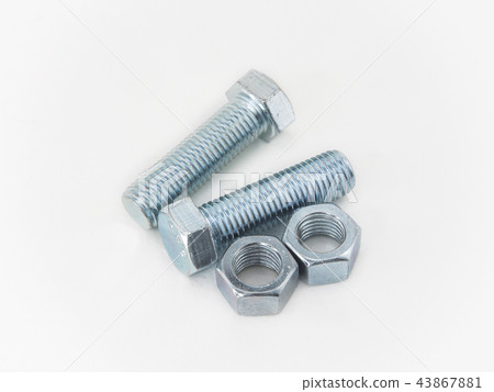 Screws isolated on white background. Screws isolated on white background. 43867881