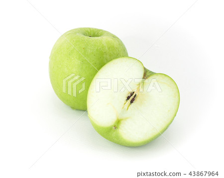 Green apple isolated on white background. Green apple isolated on white background. 43867964