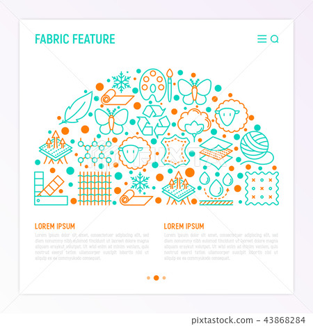 Fabric feature concept in half circle 43868284