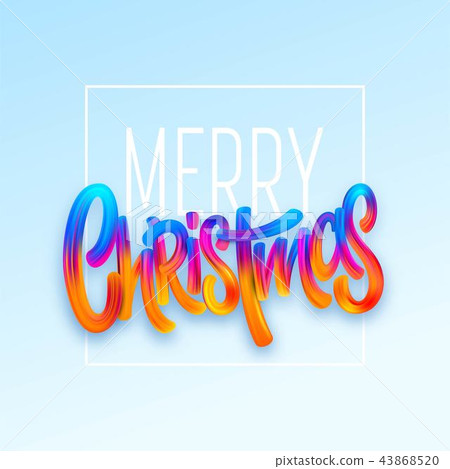 Merry Christmas greeting card vector template - Stock Illustration ...