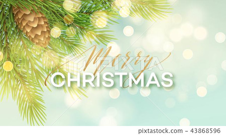 Merry Christmas banner vector template 43868596