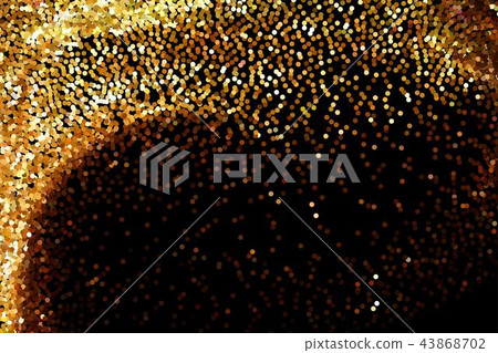 Golden glitter texture on black background 43868702