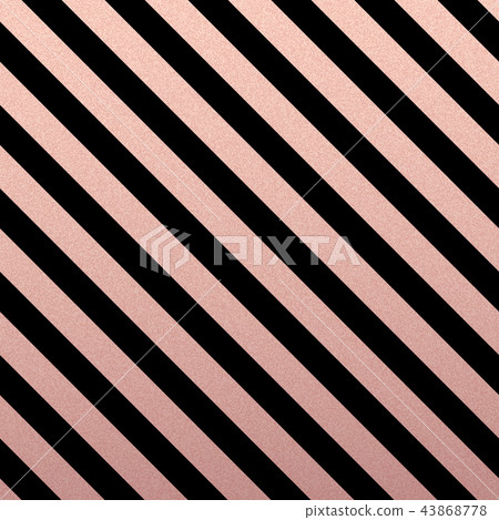 Rose Gold glittering diagonal lines pattern on black background. Rose Gold glittering diagonal lines pattern on black background. 43868778