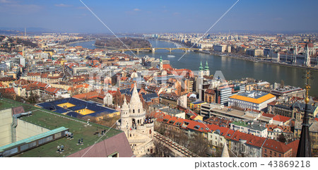 A panoramic view to Budapest, on June 8, 2013 in Budapest, Hungary. Budapest by quantity of the 43869218
