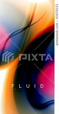 Fluid flowing wave abstract background Fluid flowing wave abstract background 43870231