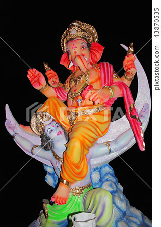 Idol of Lord Ganesha, Pune, Maharashtra, India. Idol of Lord Ganesha, Pune, Maharashtra, India. 43870535