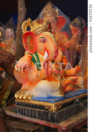 An idol of Lord Ganesha, Ganapati Festival, Pune 43870536