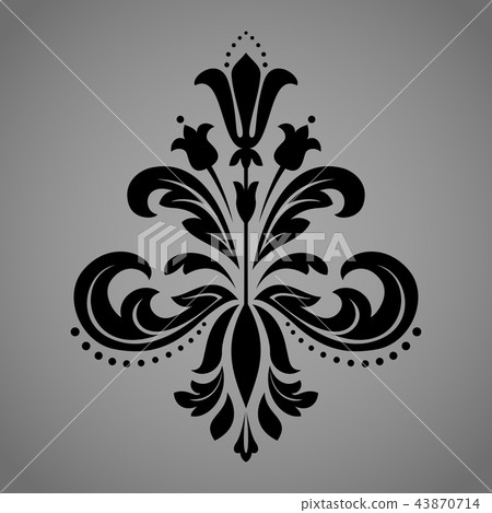 Damask graphic ornament. Floral design element. 43870714
