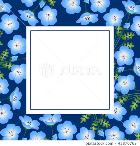 Nemophila Baby Blue Eyes Flower Indigo Banner Card Stock